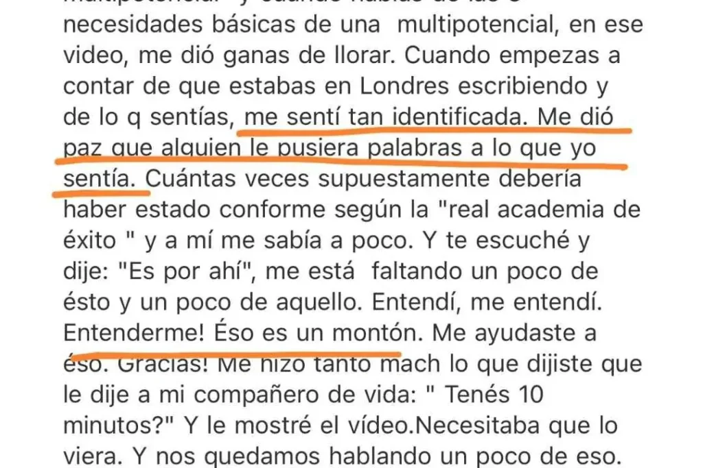 testimonio multipotencial