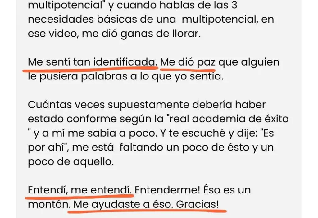 testimonio multipotencial